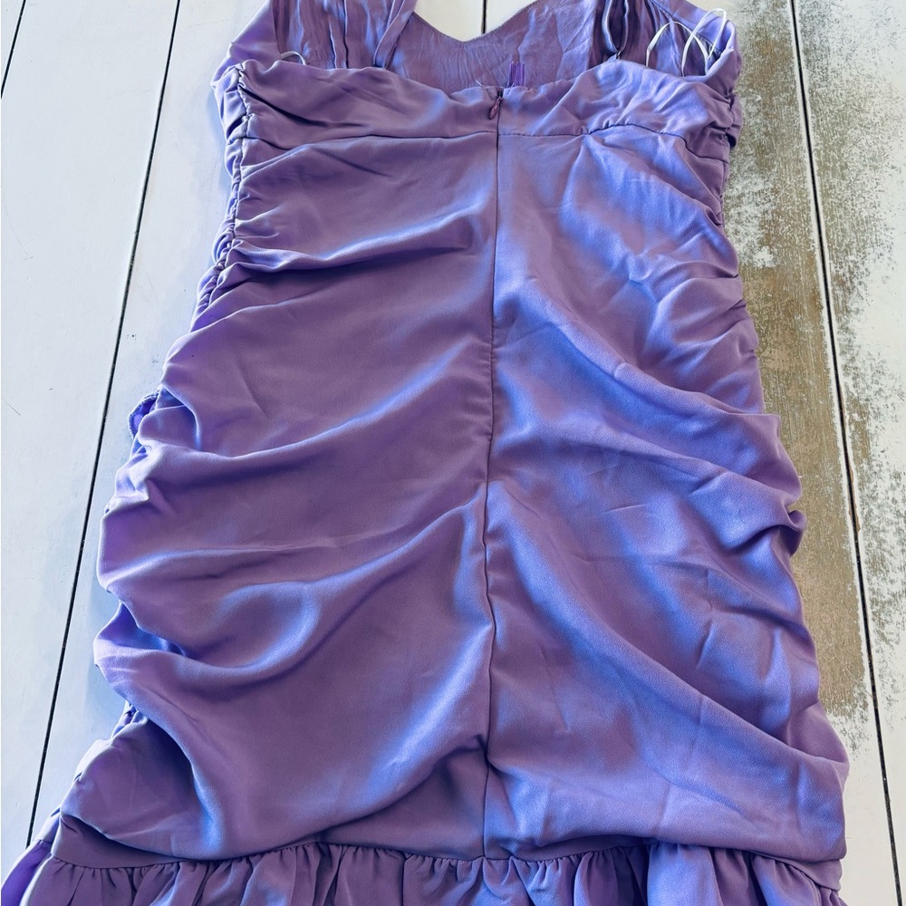 Hello Molly Lilac Ruffled Mini Dress - Picture 6 of 7